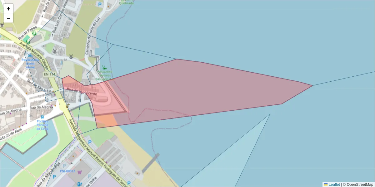 Mapa detalhado do código postal 2520-394 com limites, códigos postais vizinhos e agências dos correios