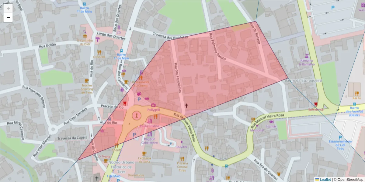Mapa detalhado do código postal 2785-626 com limites, códigos postais vizinhos e agências dos correios