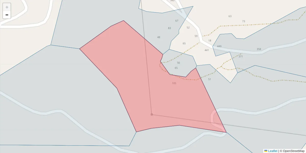 Mapa detalhado do código postal 4625-321 com limites, códigos postais vizinhos e agências dos correios