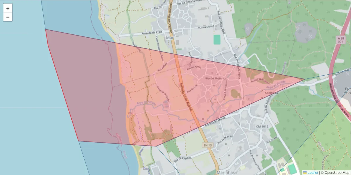 Mapa detalhado do código postal 4740 com limites, códigos postais vizinhos e agências dos correios