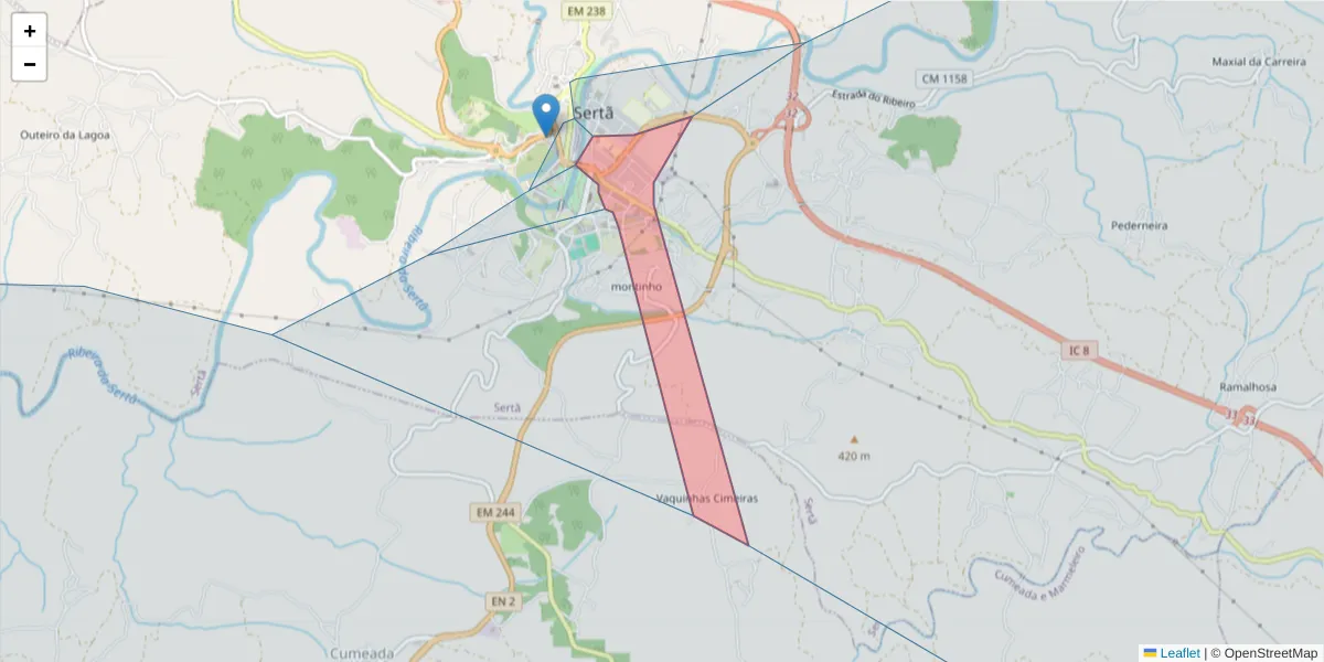 Mapa detalhado do código postal 6100-751 com limites, códigos postais vizinhos e agências dos correios