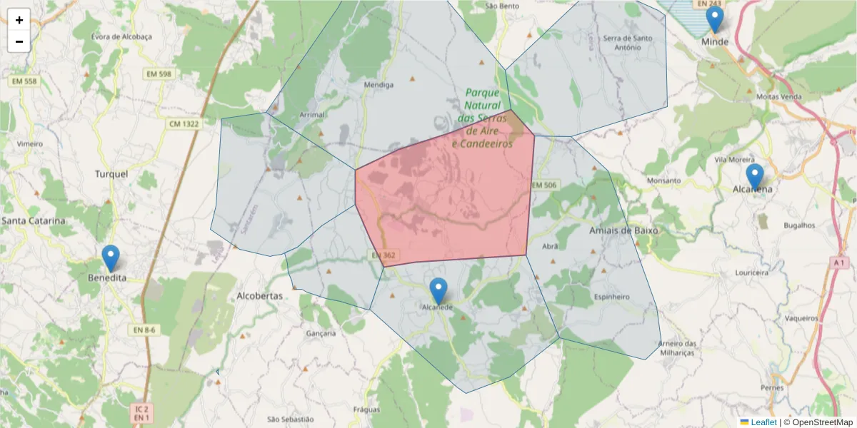 Mapa detalhado do código postal 2025-161 com limites, códigos postais vizinhos e agências dos correios