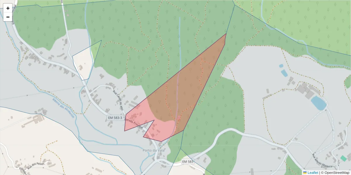 Mapa detalhado do código postal 2040-175 com limites, códigos postais vizinhos e agências dos correios