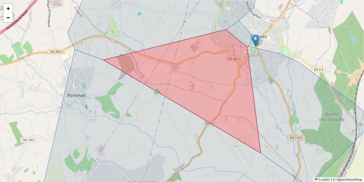 Mapa detalhado do código postal 2070-084 com limites, códigos postais vizinhos e agências dos correios