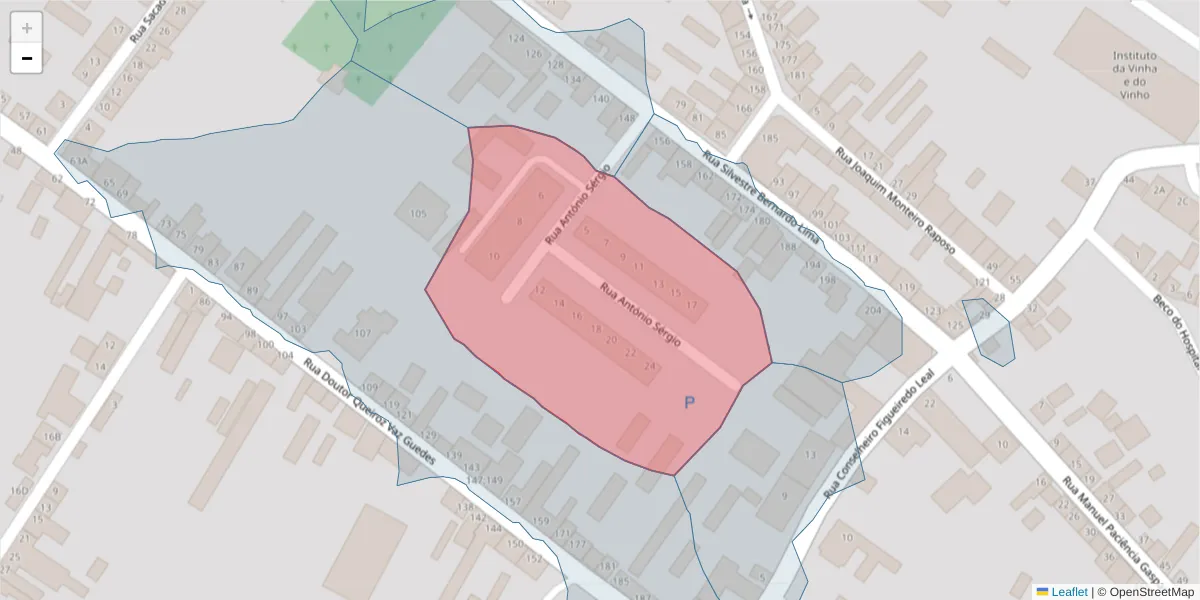 Mapa detalhado do código postal 2090-019 com limites, códigos postais vizinhos e agências dos correios