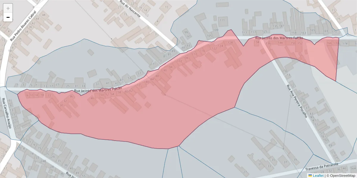 Mapa detalhado do código postal 2090-088 com limites, códigos postais vizinhos e agências dos correios