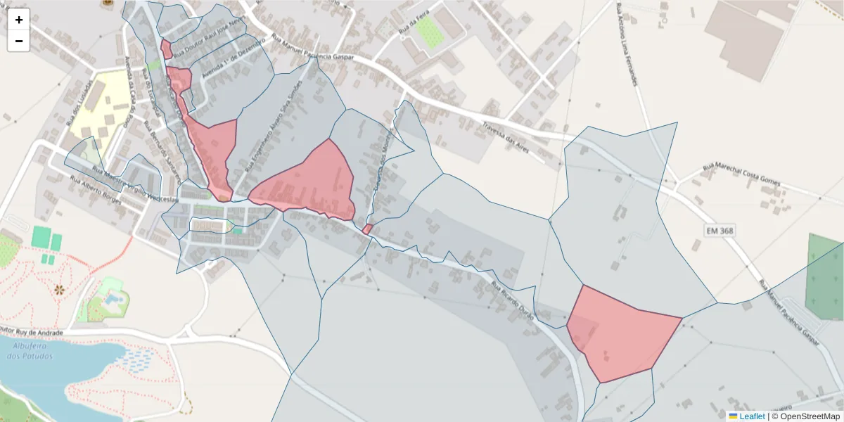 Mapa detalhado do código postal 2090-137 com limites, códigos postais vizinhos e agências dos correios