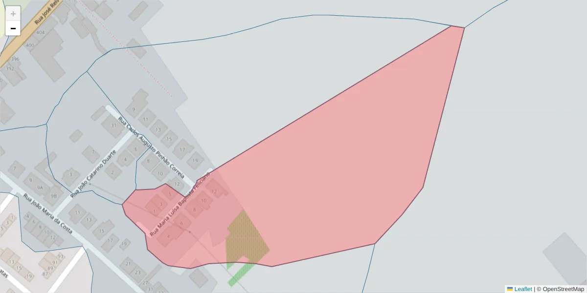 Mapa detalhado do código postal 2090-306 com limites, códigos postais vizinhos e agências dos correios