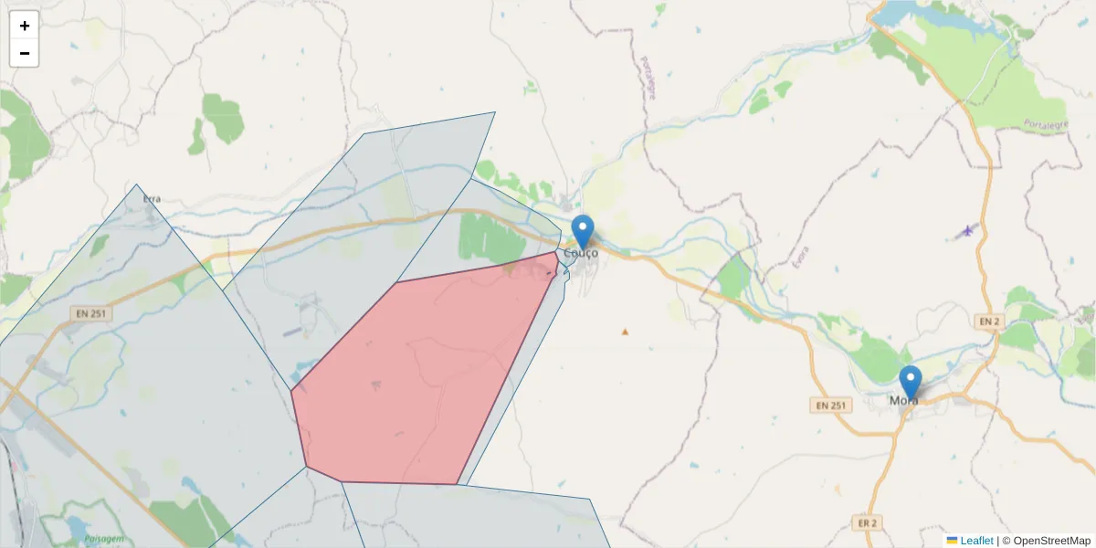 Mapa detalhado do código postal 2100-373 com limites, códigos postais vizinhos e agências dos correios