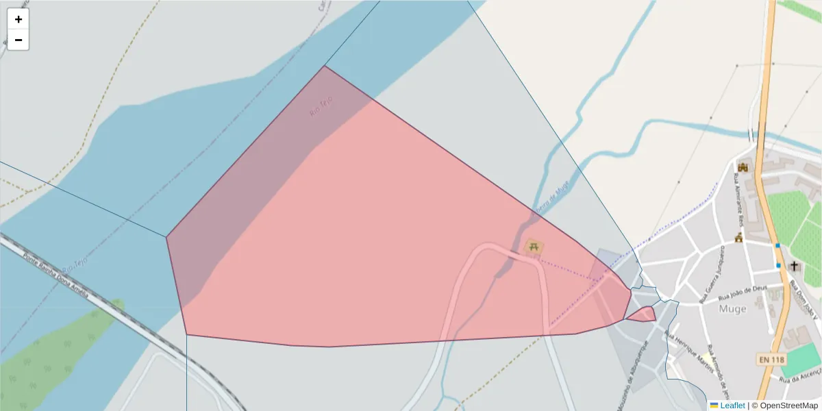 Mapa detalhado do código postal 2125-336 com limites, códigos postais vizinhos e agências dos correios