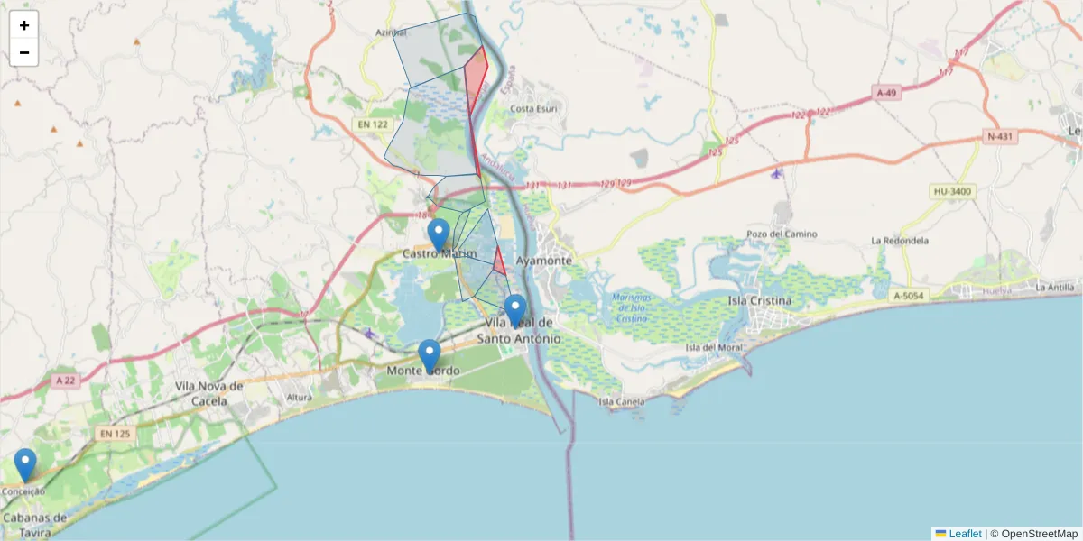 Mapa detalhado do código postal 21400 com limites, códigos postais vizinhos e agências dos correios