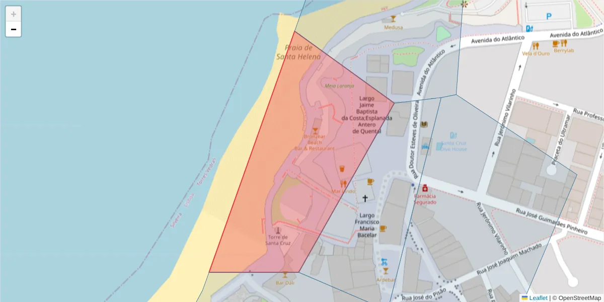 Mapa detalhado do código postal 2560-473 com limites, códigos postais vizinhos e agências dos correios