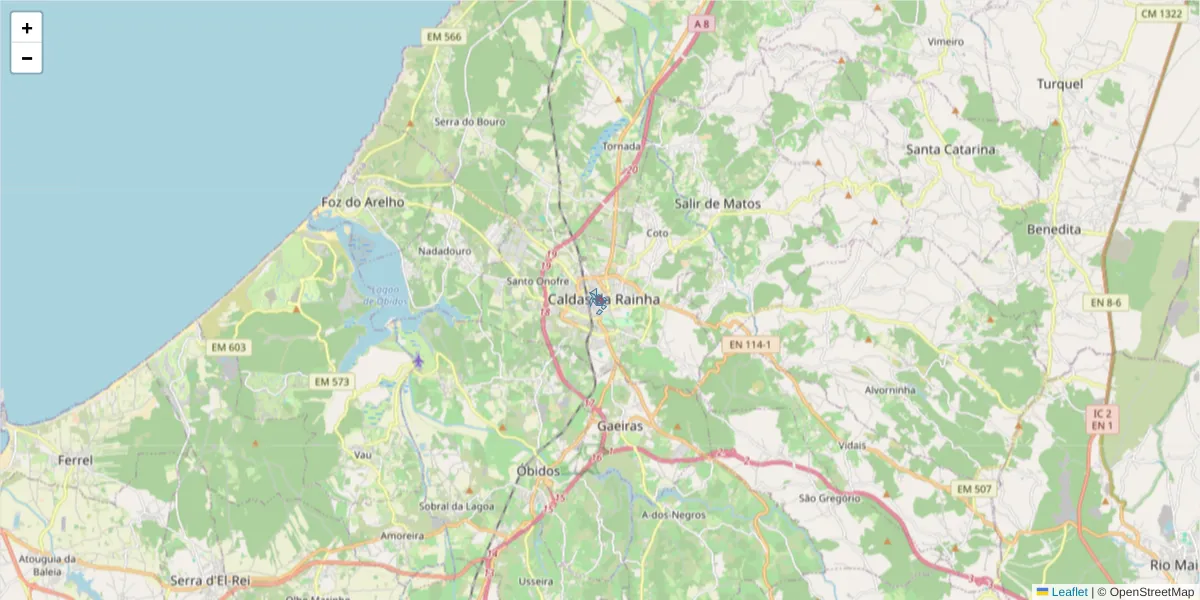 Mapa detalhado do código postal 2560-661 com limites, códigos postais vizinhos e agências dos correios