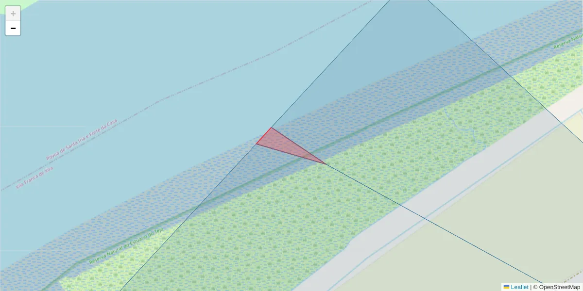 Mapa detalhado do código postal 2625-999 com limites, códigos postais vizinhos e agências dos correios