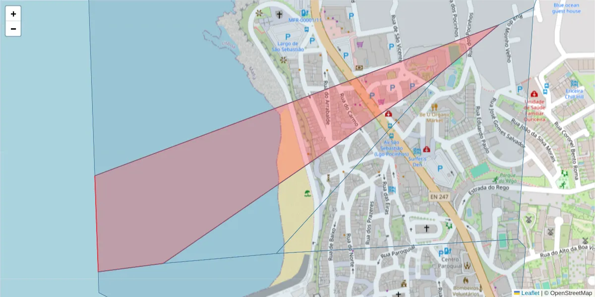 Mapa detalhado do código postal 2655-210 com limites, códigos postais vizinhos e agências dos correios
