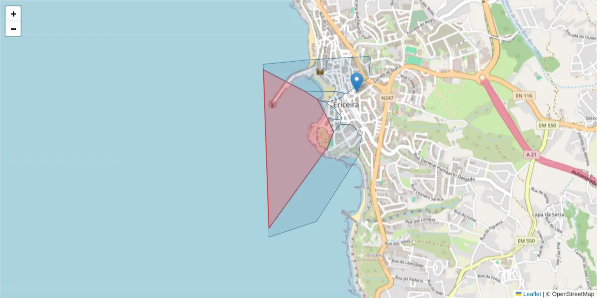 Mapa detalhado do código postal 2655-295 com limites, códigos postais vizinhos e agências dos correios