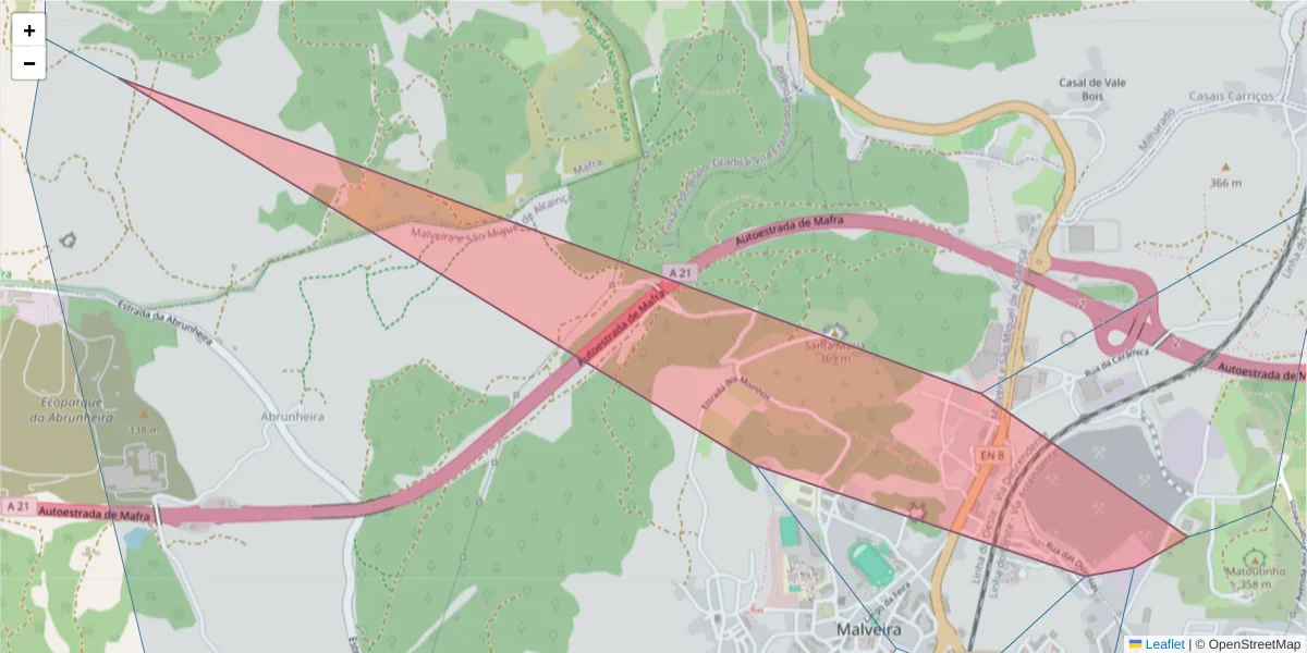 Mapa detalhado do código postal 2665-248 com limites, códigos postais vizinhos e agências dos correios