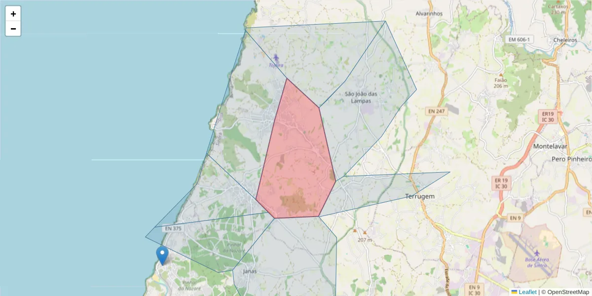 Mapa detalhado do código postal 2710-559 com limites, códigos postais vizinhos e agências dos correios