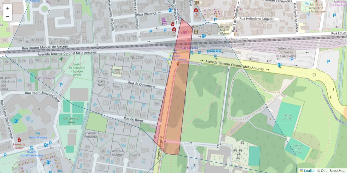 Mapa detalhado do código postal 2775-602 com limites, códigos postais vizinhos e agências dos correios
