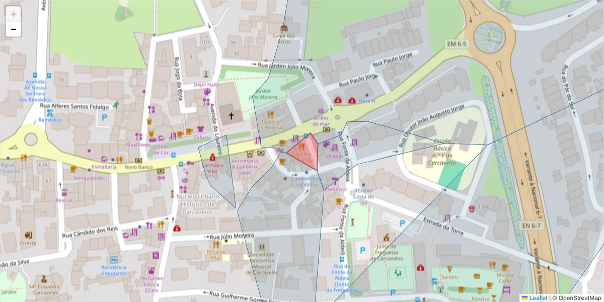 Mapa detalhado do código postal 2775-613 com limites, códigos postais vizinhos e agências dos correios