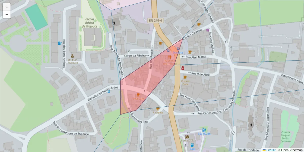 Mapa detalhado do código postal 2785-009 com limites, códigos postais vizinhos e agências dos correios