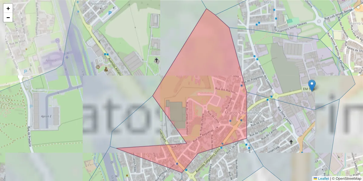 Mapa detalhado do código postal 2785-229 com limites, códigos postais vizinhos e agências dos correios