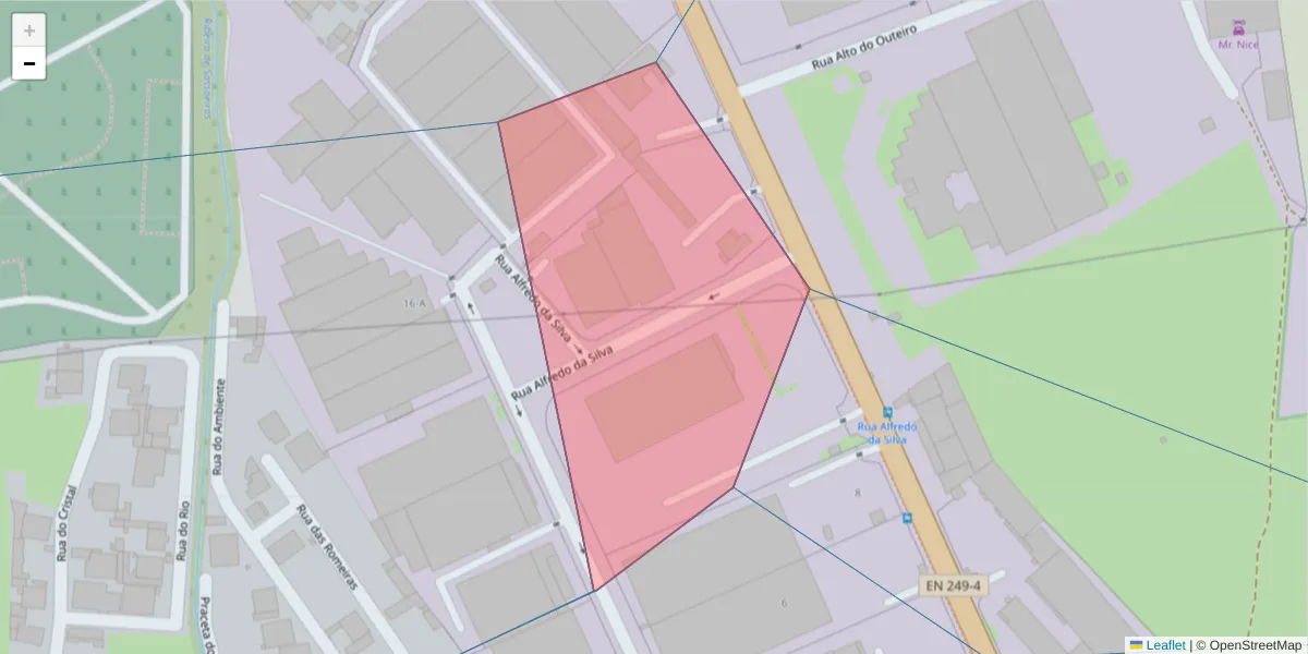 Mapa detalhado do código postal 2785-754 com limites, códigos postais vizinhos e agências dos correios