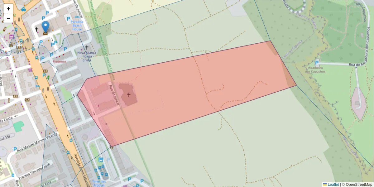 Mapa detalhado do código postal 2825-356 com limites, códigos postais vizinhos e agências dos correios