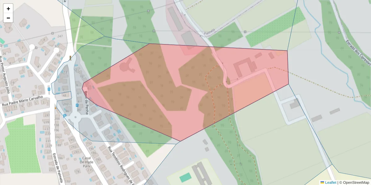 Mapa detalhado do código postal 2900-002 com limites, códigos postais vizinhos e agências dos correios