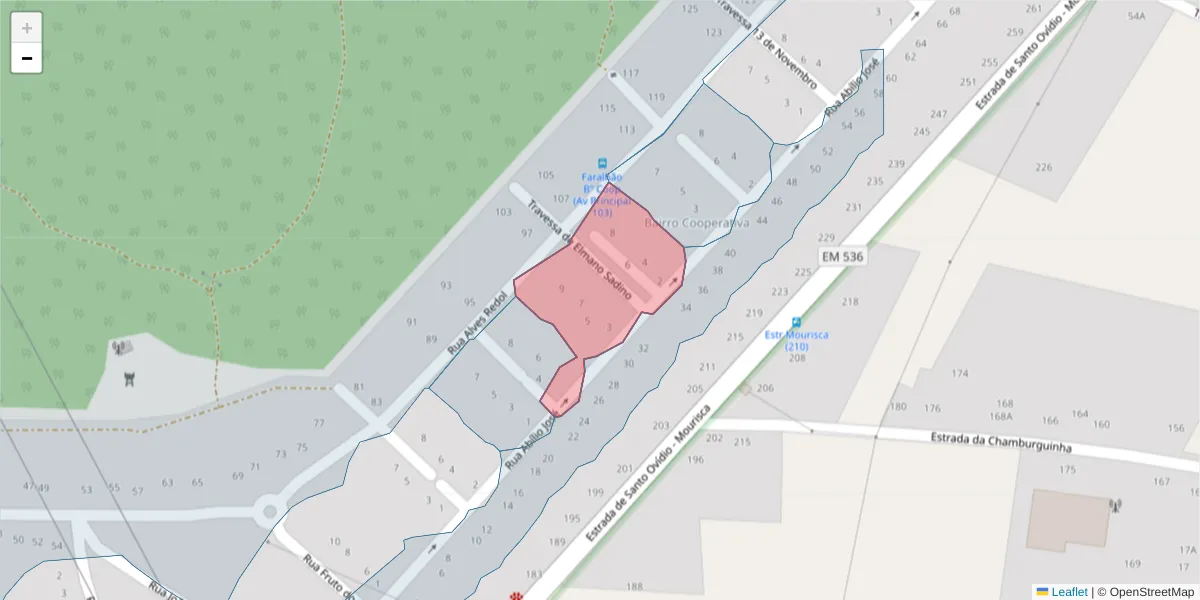 Mapa detalhado do código postal 2910-154 com limites, códigos postais vizinhos e agências dos correios