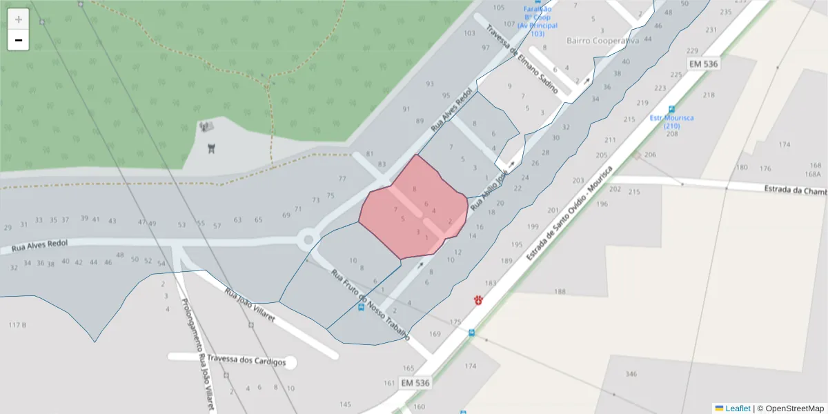 Mapa detalhado do código postal 2910-156 com limites, códigos postais vizinhos e agências dos correios