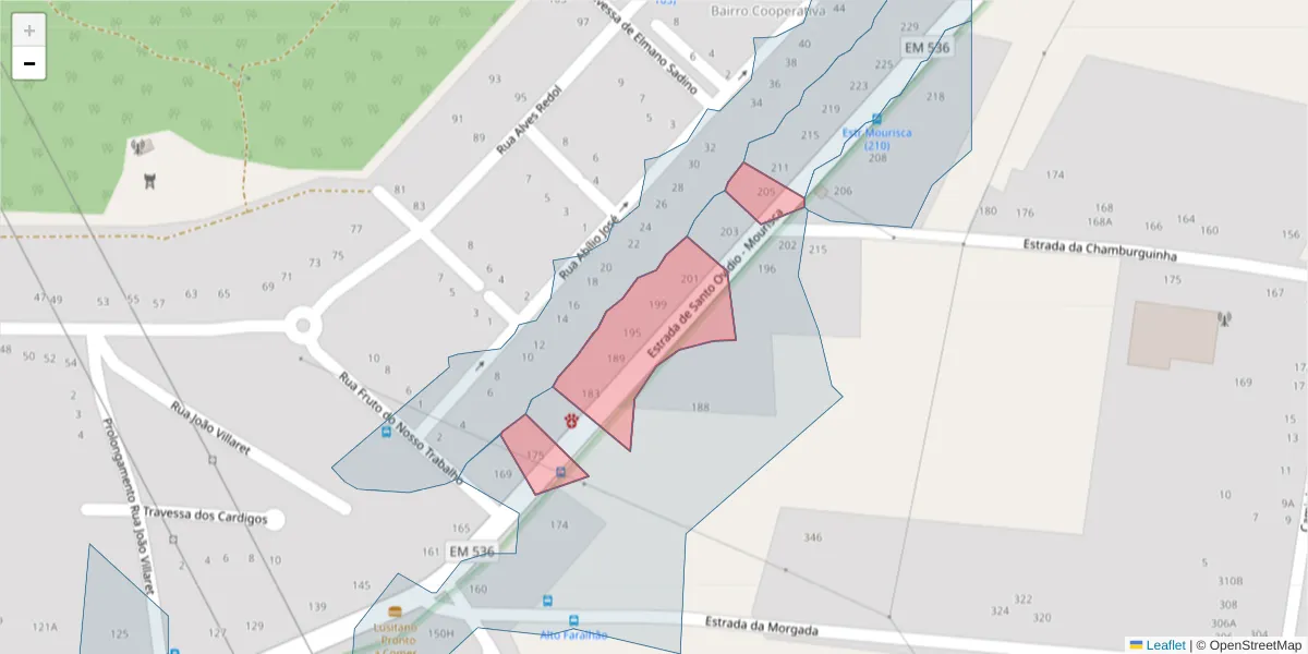 Mapa detalhado do código postal 2910-191 com limites, códigos postais vizinhos e agências dos correios