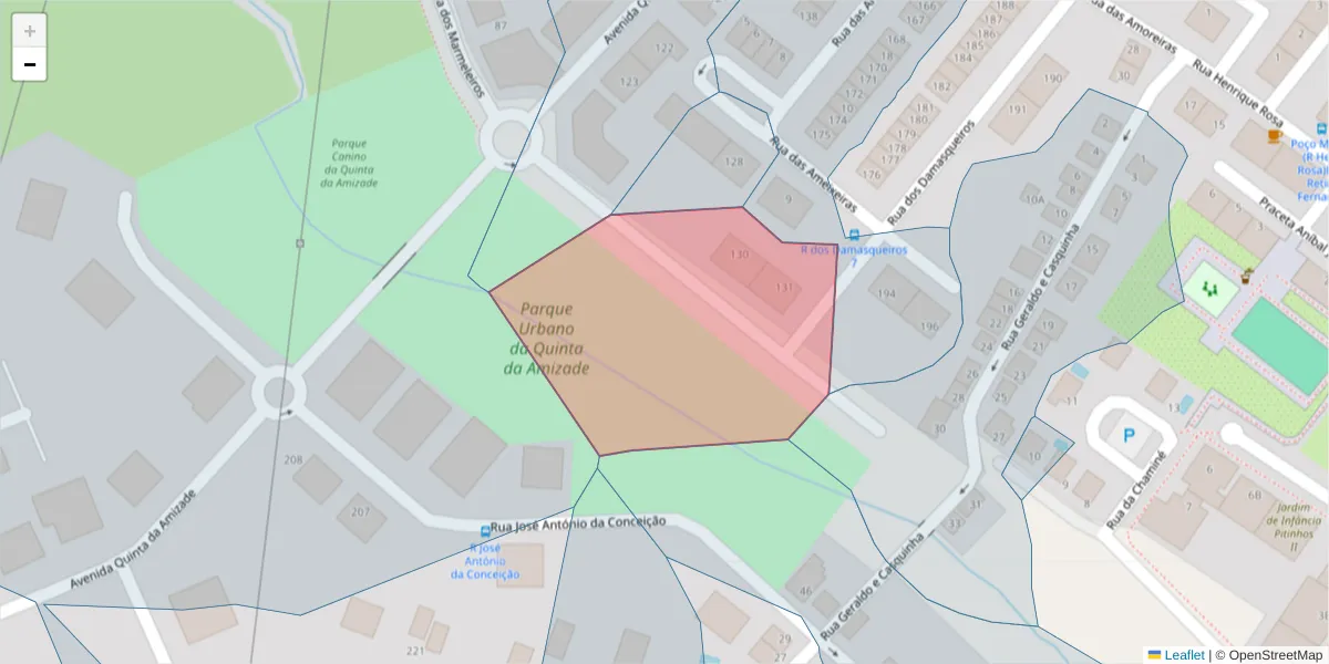 Mapa detalhado do código postal 2910-328 com limites, códigos postais vizinhos e agências dos correios