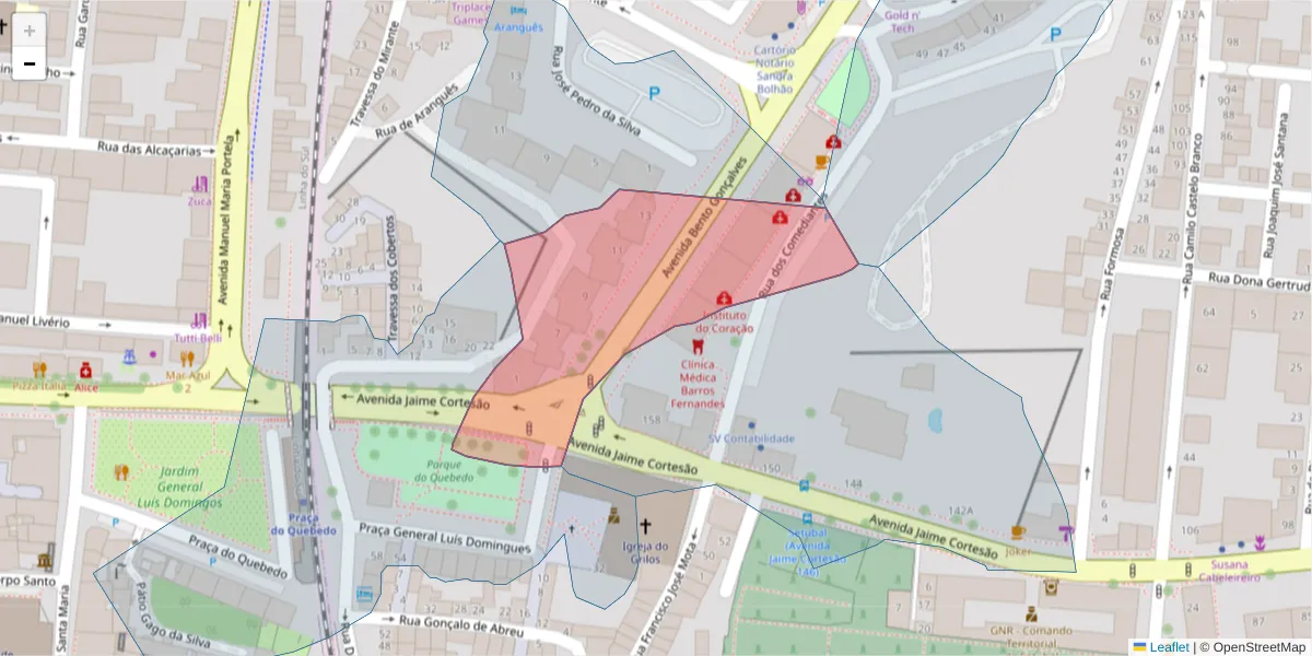 Mapa detalhado do código postal 2910-432 com limites, códigos postais vizinhos e agências dos correios