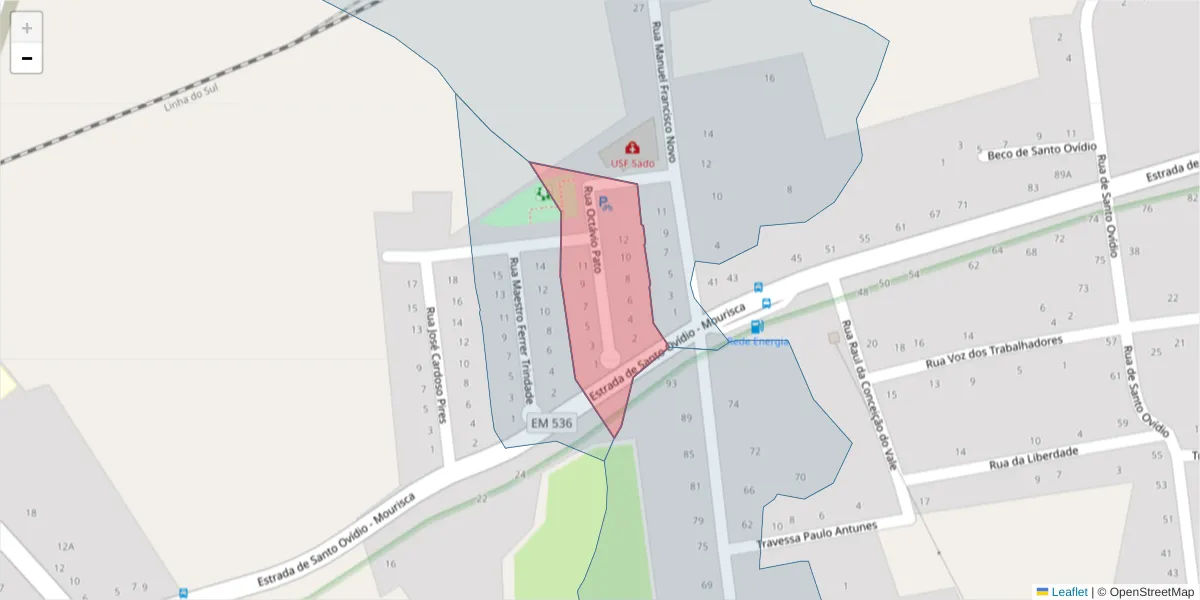 Mapa detalhado do código postal 2910-795 com limites, códigos postais vizinhos e agências dos correios