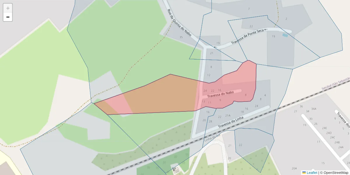 Mapa detalhado do código postal 2910-842 com limites, códigos postais vizinhos e agências dos correios
