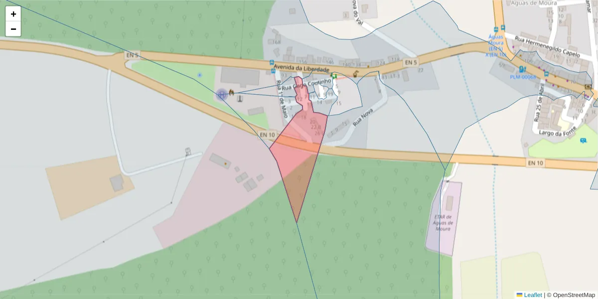 Mapa detalhado do código postal 2965-563 com limites, códigos postais vizinhos e agências dos correios