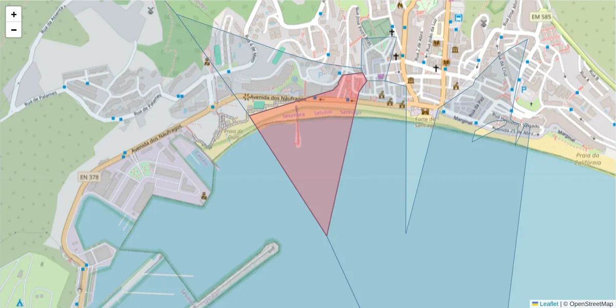 Mapa detalhado do código postal 2970-775 com limites, códigos postais vizinhos e agências dos correios