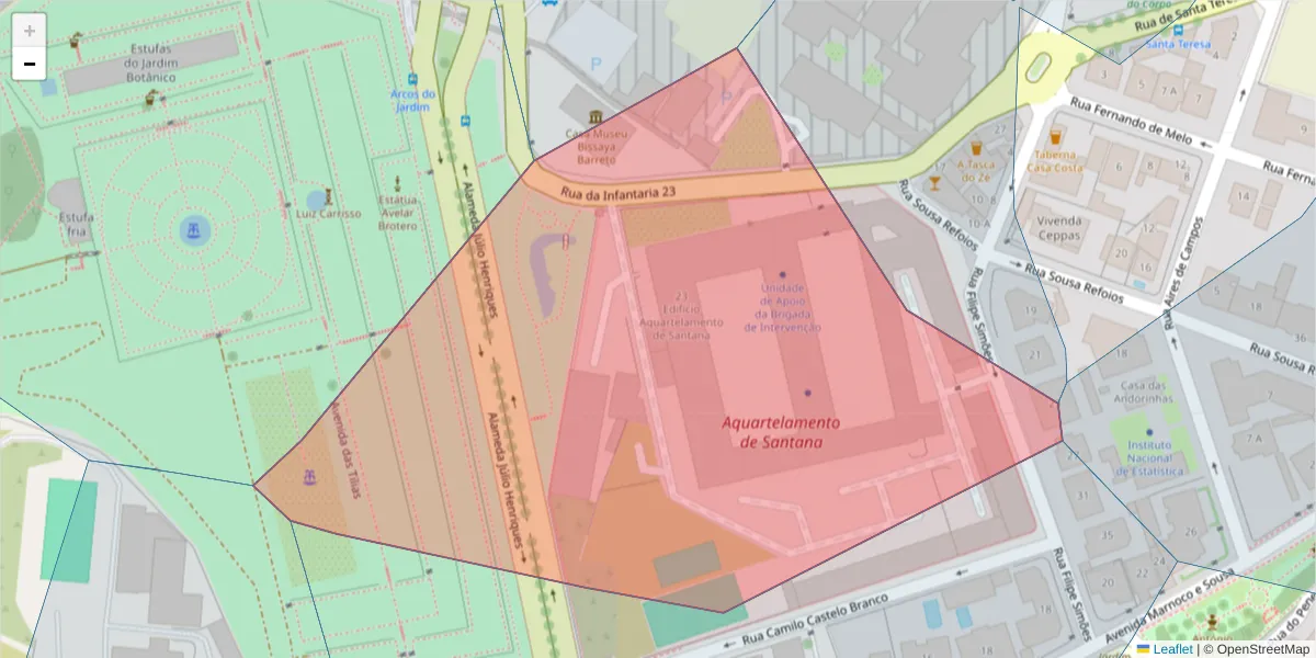 Mapa detalhado do código postal 3000-219 com limites, códigos postais vizinhos e agências dos correios
