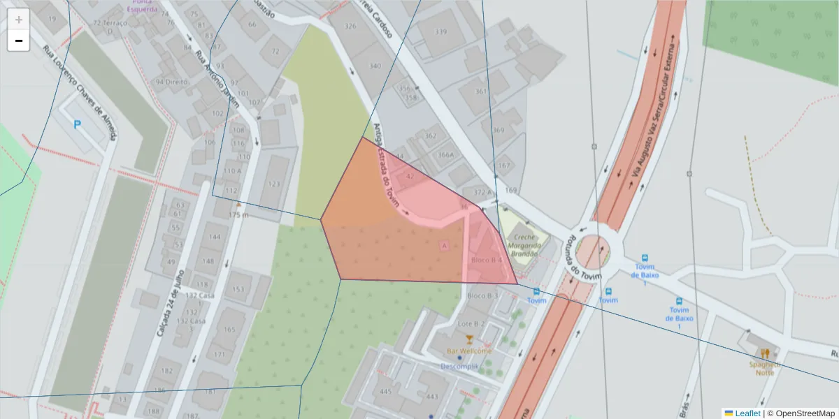 Mapa detalhado do código postal 3000-408 com limites, códigos postais vizinhos e agências dos correios
