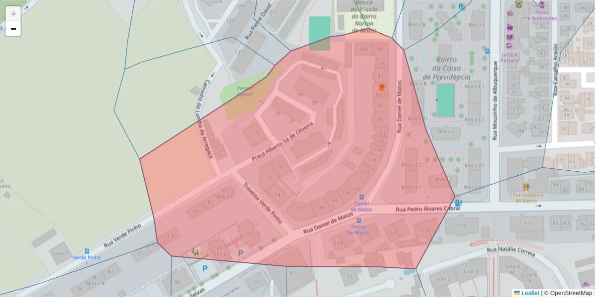 Mapa detalhado do código postal 3030-035 com limites, códigos postais vizinhos e agências dos correios