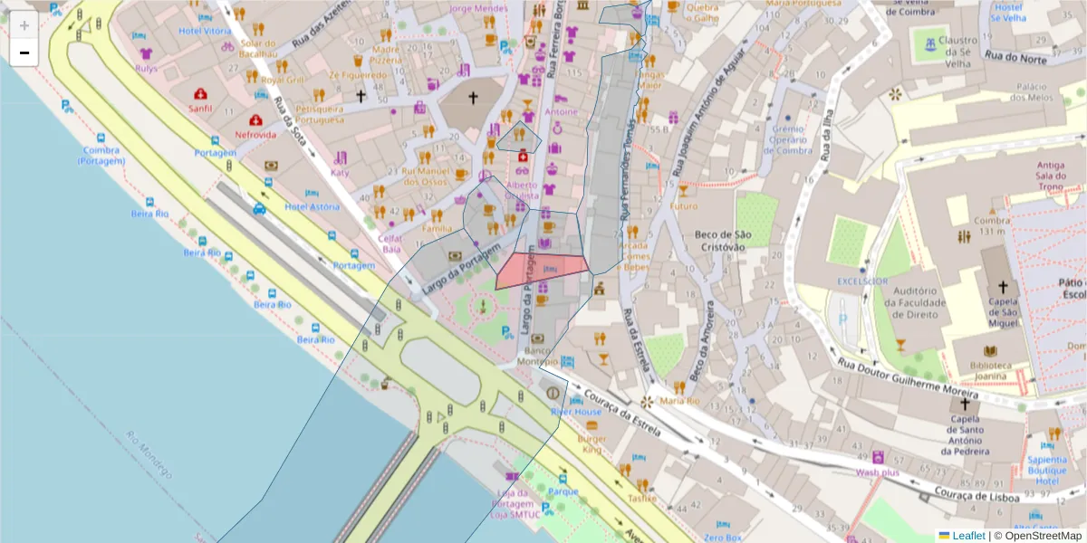 Mapa detalhado do código postal 3030-337 com limites, códigos postais vizinhos e agências dos correios