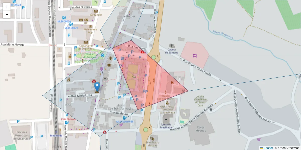 Mapa detalhado do código postal 3050-336 com limites, códigos postais vizinhos e agências dos correios