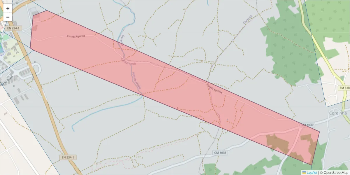 Mapa detalhado do código postal 3060-852 com limites, códigos postais vizinhos e agências dos correios