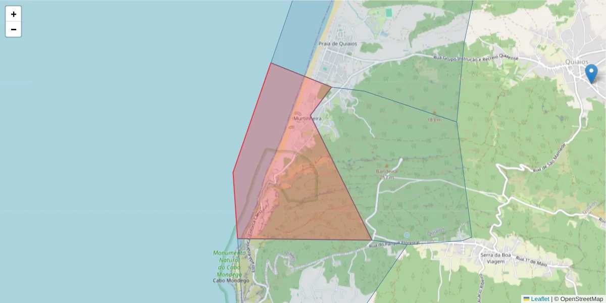 Mapa detalhado do código postal 3080-514 com limites, códigos postais vizinhos e agências dos correios