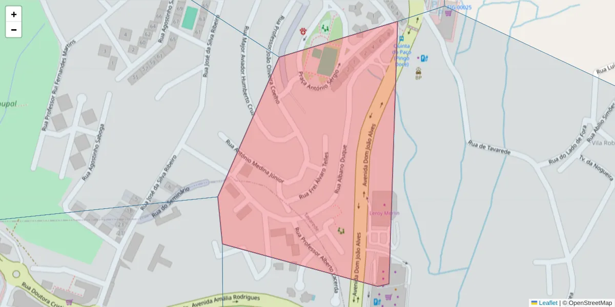Mapa detalhado do código postal 3080-897 com limites, códigos postais vizinhos e agências dos correios