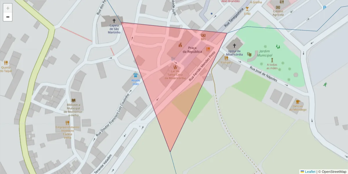 Mapa detalhado do código postal 3140-258 Montemor-o-Velho com limites, códigos postais vizinhos e agências dos correios