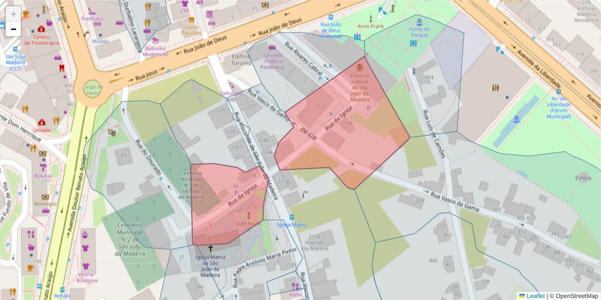 Mapa detalhado do código postal 3700-137 com limites, códigos postais vizinhos e agências dos correios