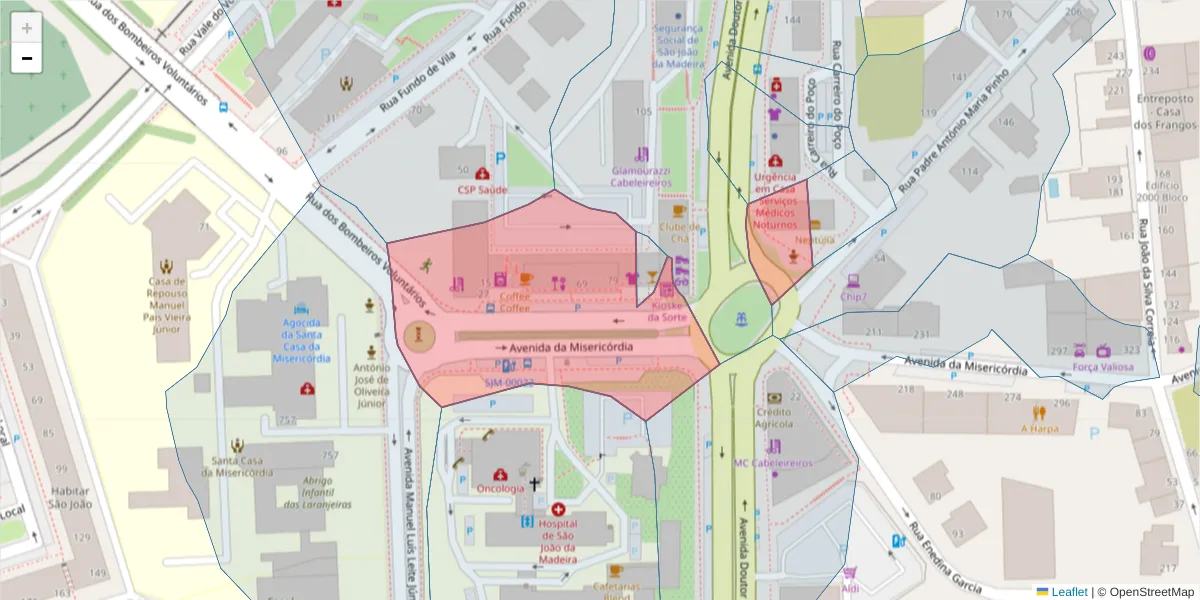 Mapa detalhado do código postal 3700-192 com limites, códigos postais vizinhos e agências dos correios