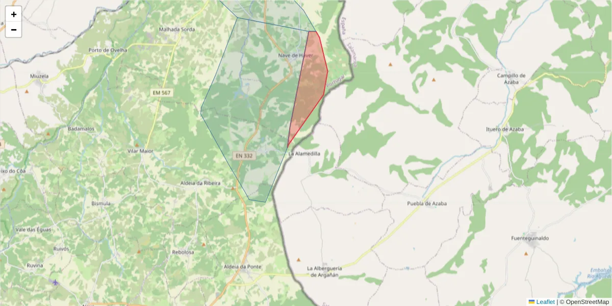 Mapa detalhado do código postal 37554 com limites, códigos postais vizinhos e agências dos correios